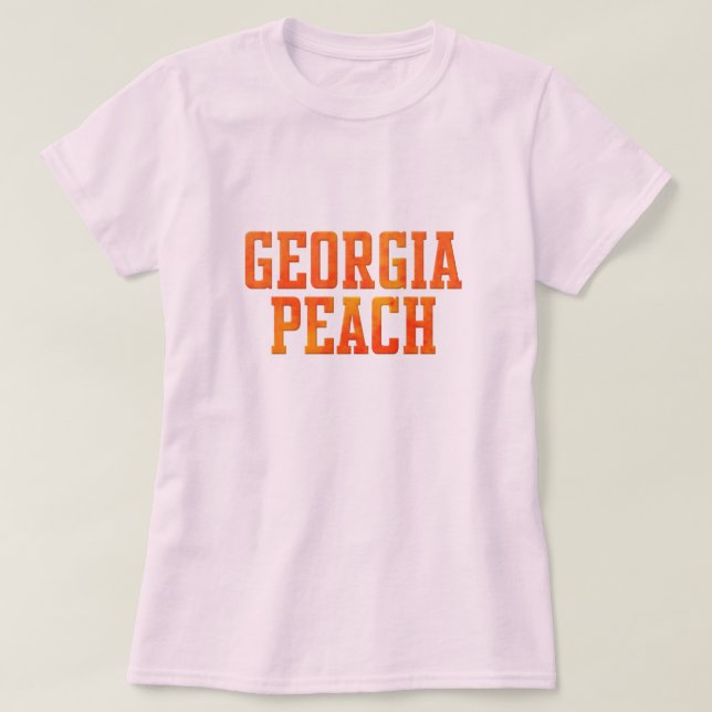 Georgia persikaT-tröja Tee (Design framsida)