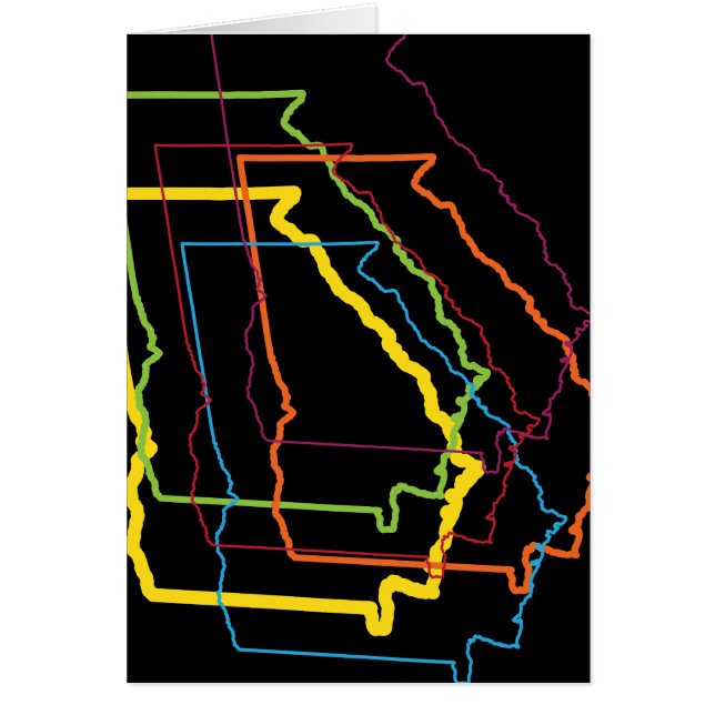 georgia pride blur hälsningskort (Framsidan)