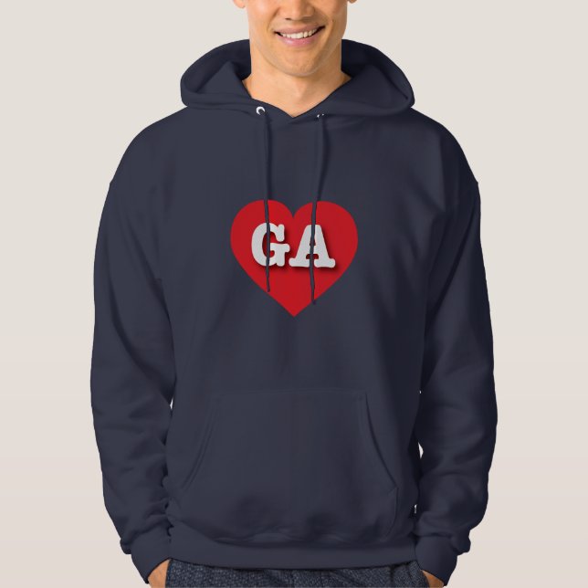 Georgia Red Heart - I kärlek GA Hoodie (Framsida)