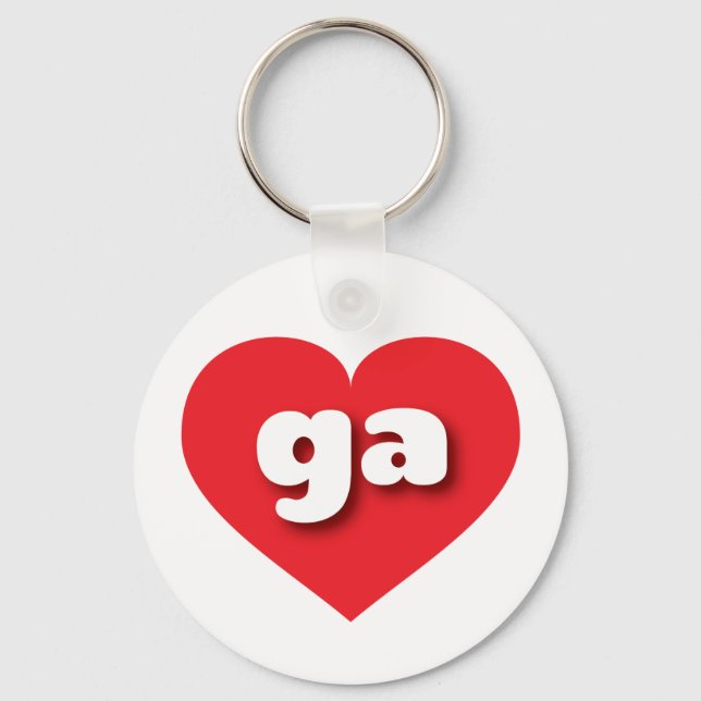 Georgia Red Heart - I kärlek ga Nyckelring (Framsida)