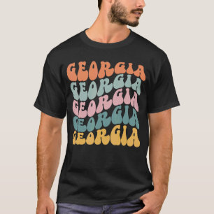 Georgia Retro Groovy America US State Vintage 70 s T Shirt