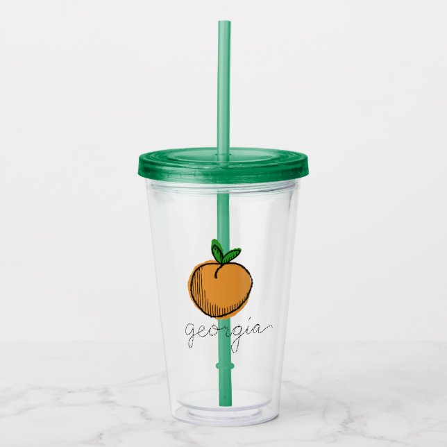Georgia Retro Peach Take Away Mugg (Framsida)