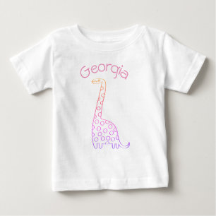 Georgia Rosa Dinosaur för personanpassning T Shirt