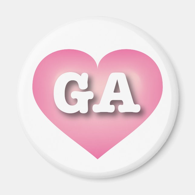 Georgia Rosa Fade Heart - I kärlek GA Magnet (Framsidan)