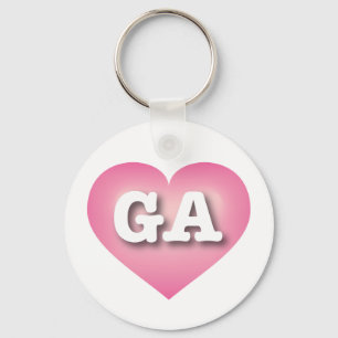 Georgia Rosa Fade Heart - I kärlek GA Nyckelring