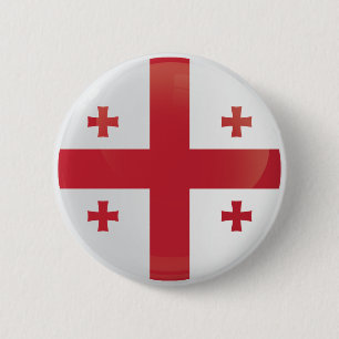 Georgia Round Icon Flagga Knapp
