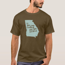 Georgia Shaped Georgian Nickname the Peach State T Shirt