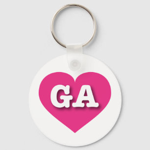 Georgia Shock rosa Heart - I kärlek GA Nyckelring