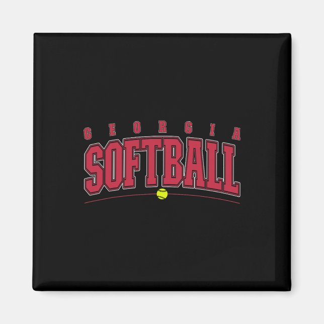 Georgia Softll Vintage Retro Design  Magnet (Framsidan)