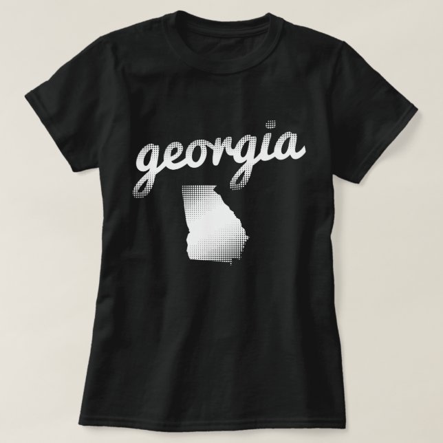 Georgia som är statlig i vit t-shirt (Design framsida)