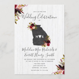Georgia State Chic Destination Wedding bjudande Inbjudningar