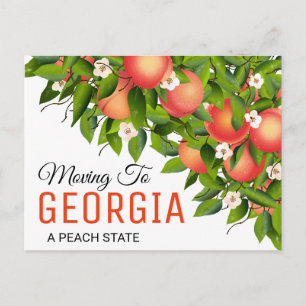 Georgia State Fruit Peacher Byte av Adress Vykort