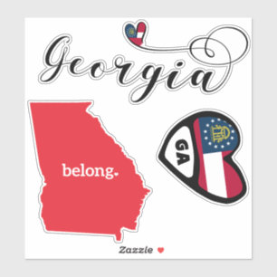 Georgia State, Lakan of Die cut Stickers Klistermärken