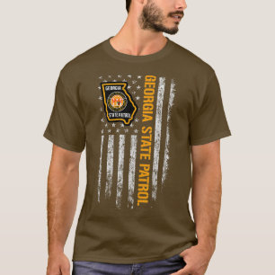 Georgia State Patrol American Flagga T Shirt