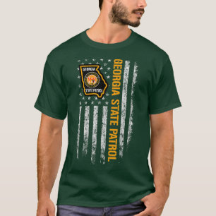 Georgia State Patrol American Flagga T Shirt