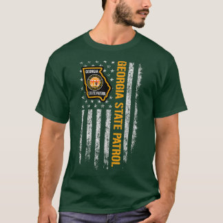 Georgia State Patrol American Flagga T Shirt