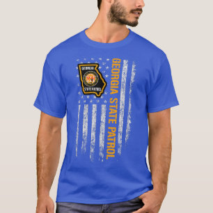 Georgia State Patrol American Flagga T Shirt