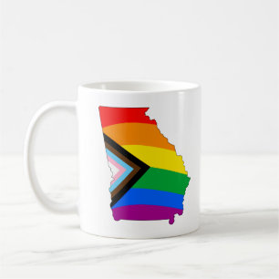 Georgia State Pride HBTQ+ Progress Pride Kaffemugg