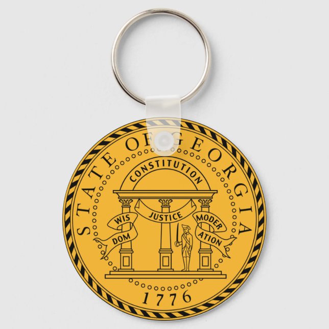 Georgia State Seal Keychain Nyckelring (Framsida)
