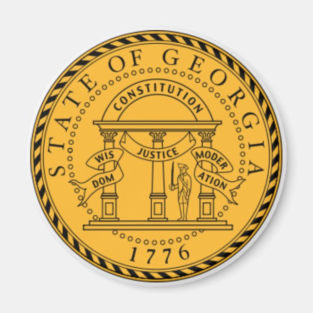 Georgia State Seal Magnet (Framsidan)