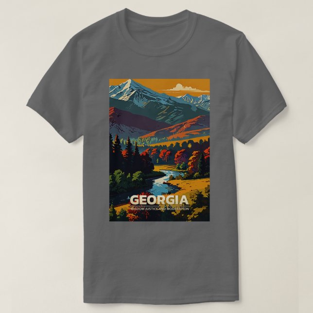 Georgia State Travel TShirt 1 T Shirt (Design framsida)