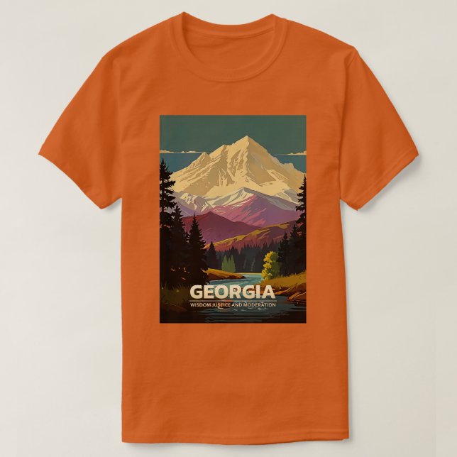 Georgia State Travel TShirt 2 T Shirt (Design framsida)