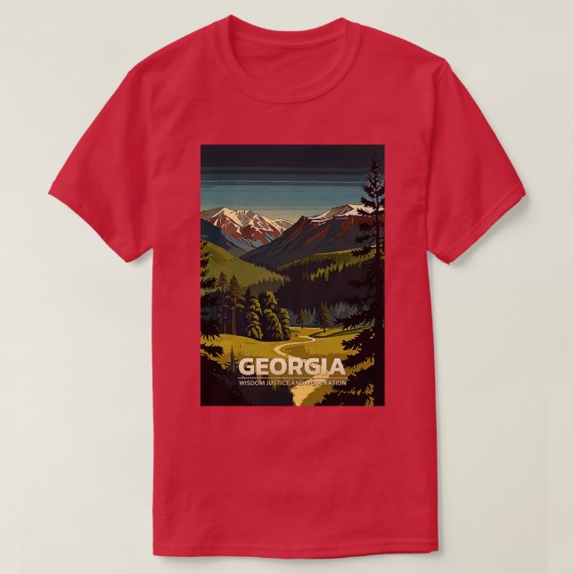 Georgia State Travel TShirt 3 T Shirt (Design framsida)