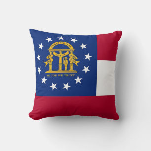 Georgia Statlig flagga American MoJo Pillow Kudde