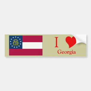 Georgia statlig flagga bildekal