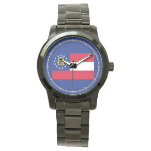 Georgia Statlig flagga Design Armbandsur