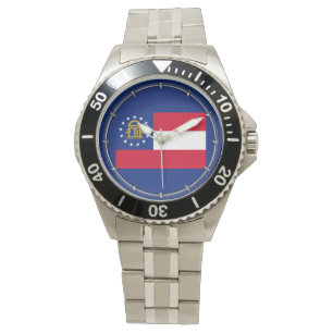 Georgia Statlig flagga Design Armbandsur