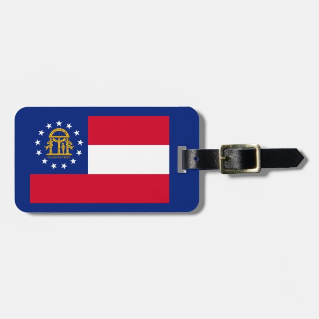 Georgia Statlig flagga Design Bagagebricka (Horisontell Framsida)