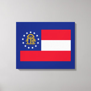 Georgia Statlig flagga Design Canvastryck