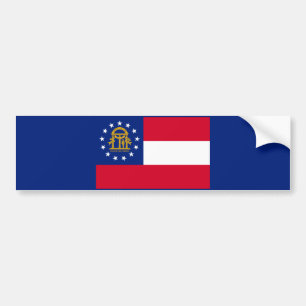 Georgia Statlig flagga Design Decor Bildekal