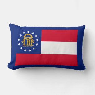 Georgia Statlig flagga Design Decor Lumbarkudde