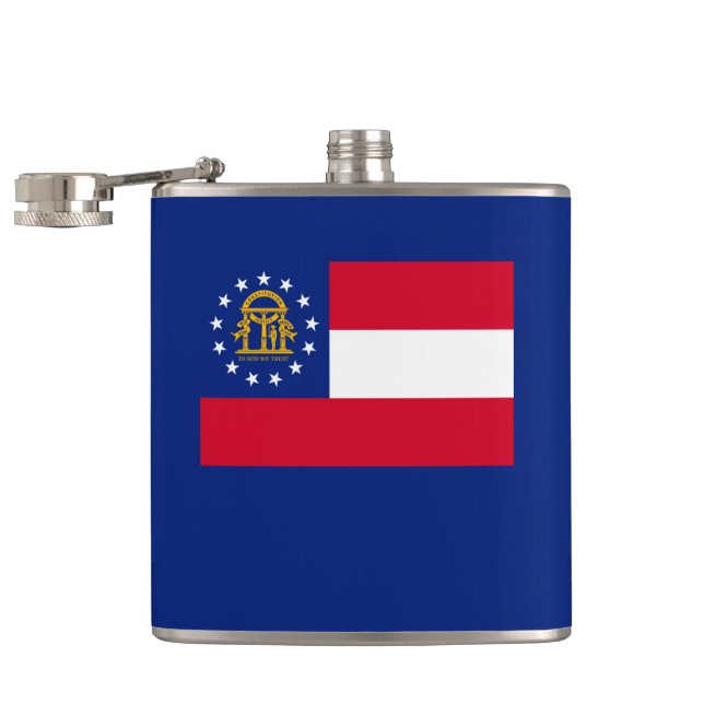 Georgia Statlig flagga Design Fickplunta (Öppnad)