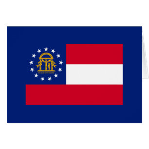 Georgia Statlig flagga Design Hälsningskort