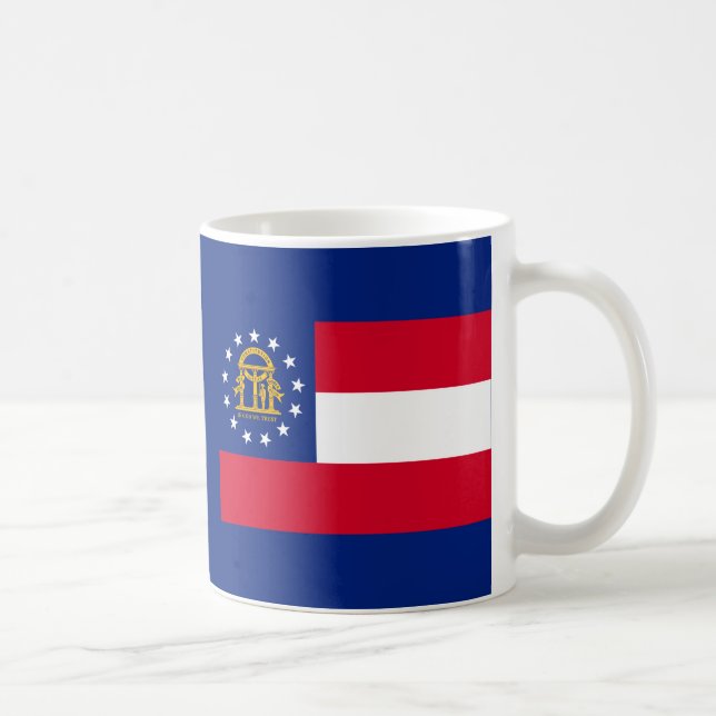 Georgia Statlig flagga Design Kaffemugg (Höger)