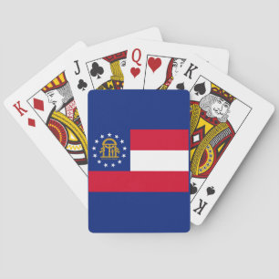 Georgia Statlig flagga Design Kortlek