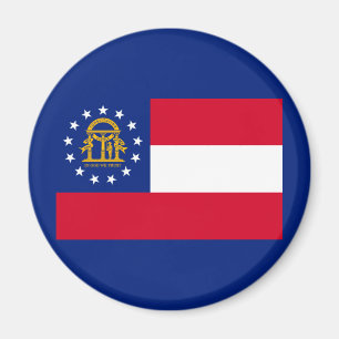 Georgia Statlig flagga Design Magnet