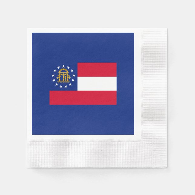 Georgia Statlig flagga Design Pappersservett (Framsidan)