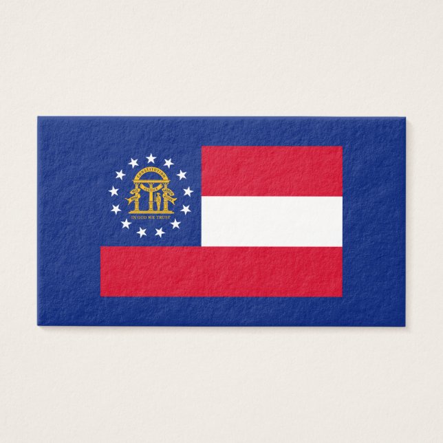 Georgia Statlig flagga Design Visitkort (Framsidan)