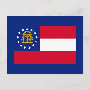Georgia Statlig flagga Design Vykort