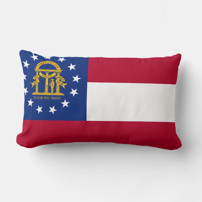 Georgia statlig flagga lumbarkudde (Framsida)