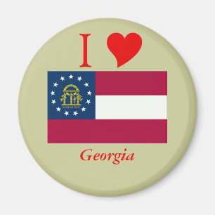 Georgia statlig flagga magnet