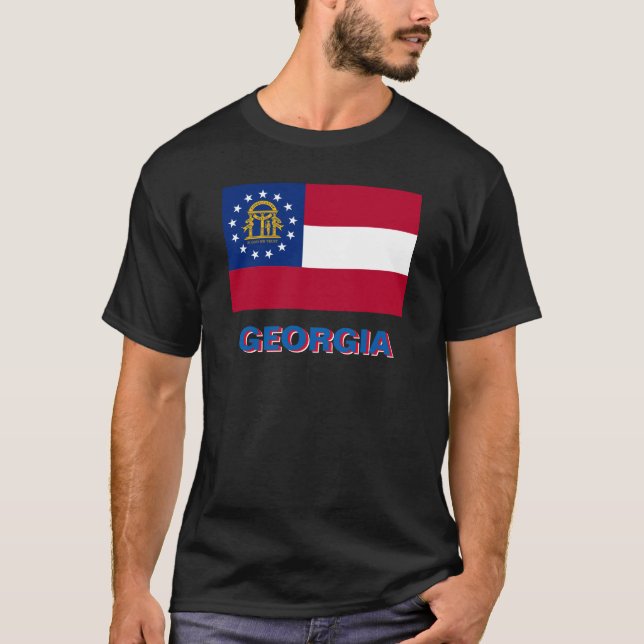 GEORGIA STATLIG FLAGGA T-SHIRT (Framsida)