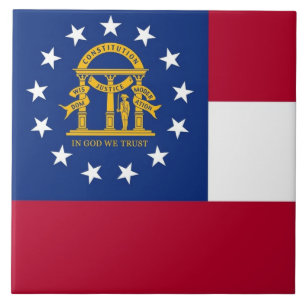 Georgia Statlig flagga Tile Kakelplatta