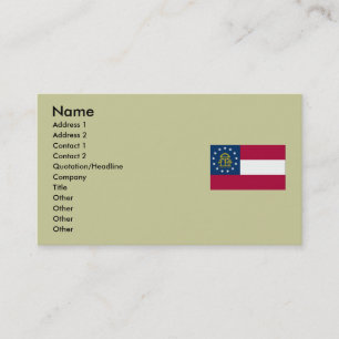 Georgia statlig flagga visitkort