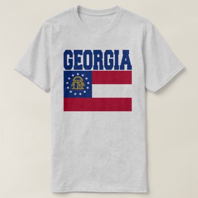 Georgia statlig flaggaT-tröja T-shirt (Design framsida)