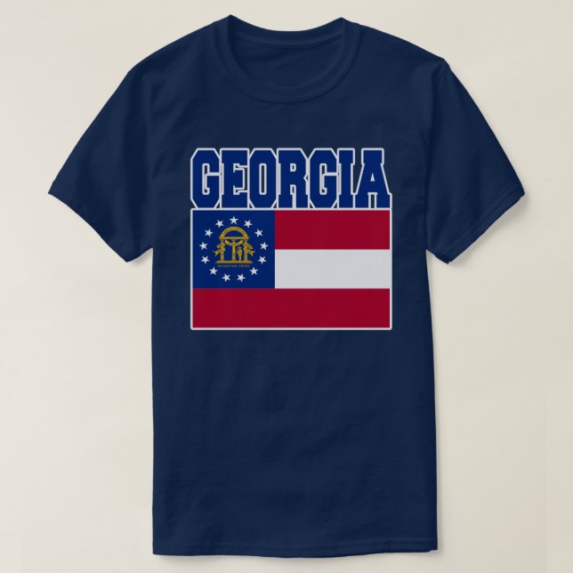 Georgia statlig flaggaT-tröja Tee Shirt (Design framsida)